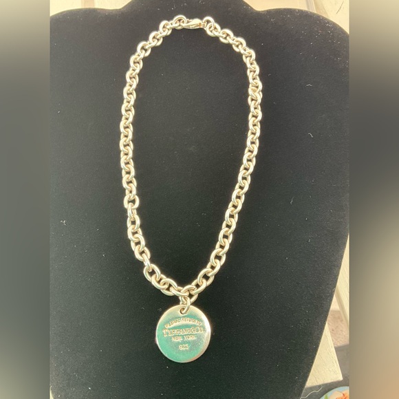Tiffany & Co Sterling Necklace Chocker Round Tag 35.8 grams - Picture 4 of 7